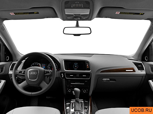 SUV 2010 года Audi Q5 в 3D. Вид водительского места.