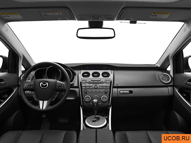 CUV 2010 года Mazda CX-7 в 3D. Вид водительского места.
