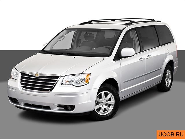 3D модель Chrysler Town and Country 2010 года