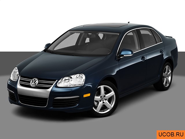 3D модель Volkswagen Jetta 2010 года