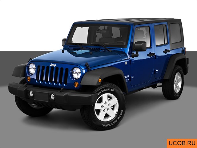 3D модель Jeep модели Wrangler Unlimited 2010 года