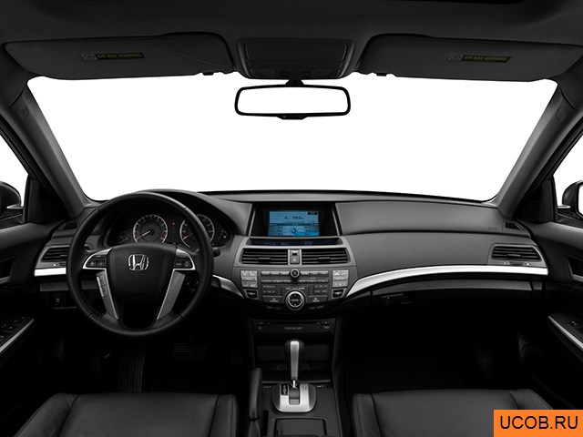 Sedan 2010 года Honda Accord в 3D. Вид водительского места.
