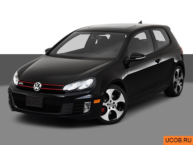 3D модель Volkswagen GTI 2010 года