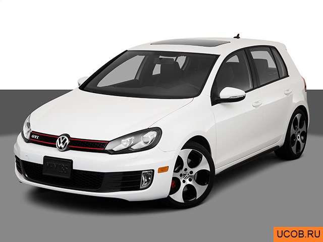 3D модель Volkswagen модели GTI 2010 года
