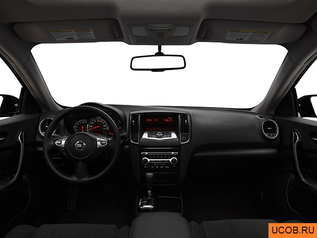 Sedan 2010 года Nissan Maxima в 3D. Вид водительского места.