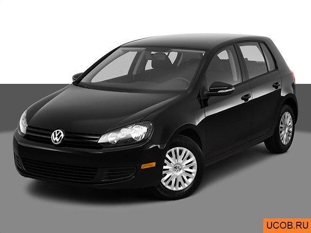 3D модель Volkswagen Golf 2010 года