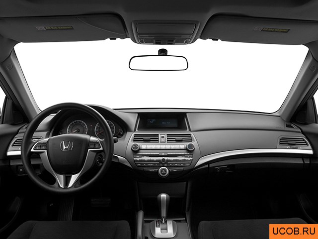 Coupe 2010 года Honda Accord в 3D. Вид водительского места.