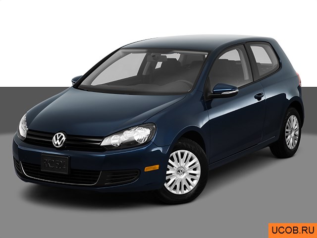 3D модель Volkswagen модели Golf 2010 года