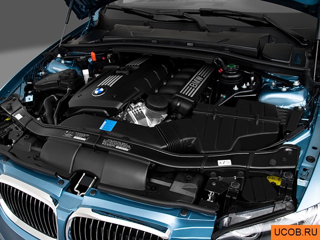 Convertible 2010 года BMW 3-series в 3D. Моторный отсек.