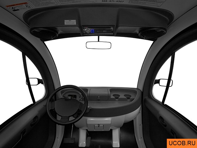 Pickup 2009 года GEM eL XD в 3D. Вид водительского места.