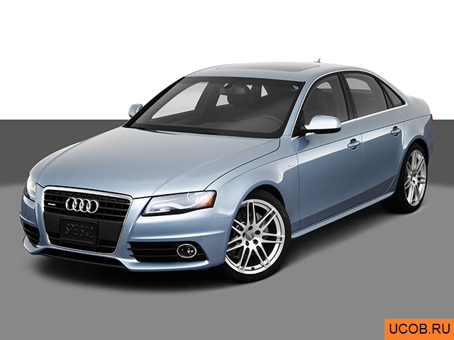 3D модель Audi модели A4 2010 года