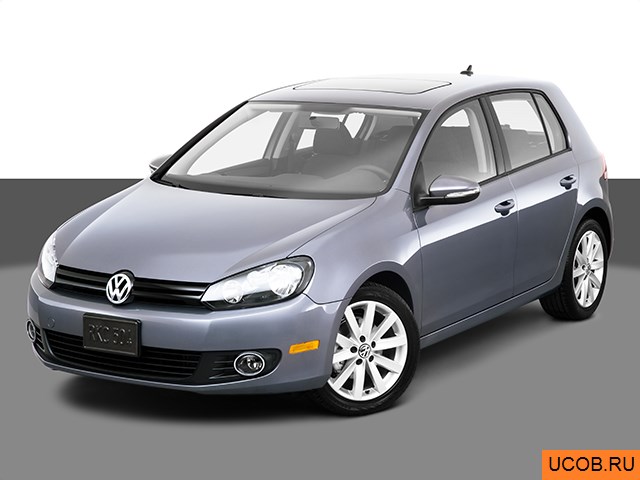 3D модель Volkswagen Golf 2010 года