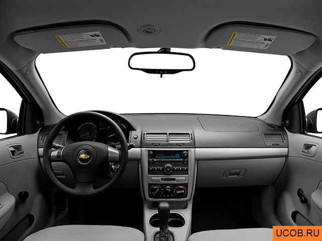 Sedan 2010 года Chevrolet Cobalt в 3D. Вид водительского места.