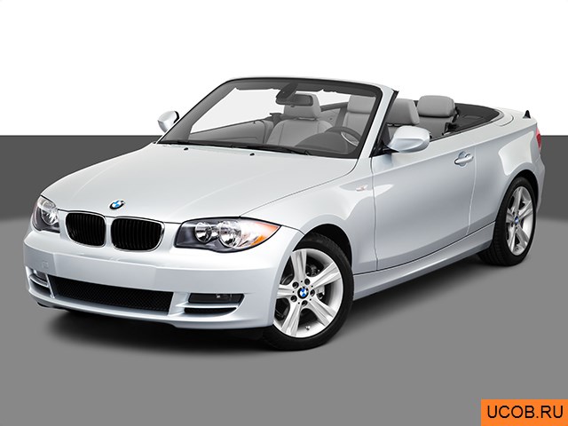 Модель автомобиля BMW 1-series 2010 года в 3Д