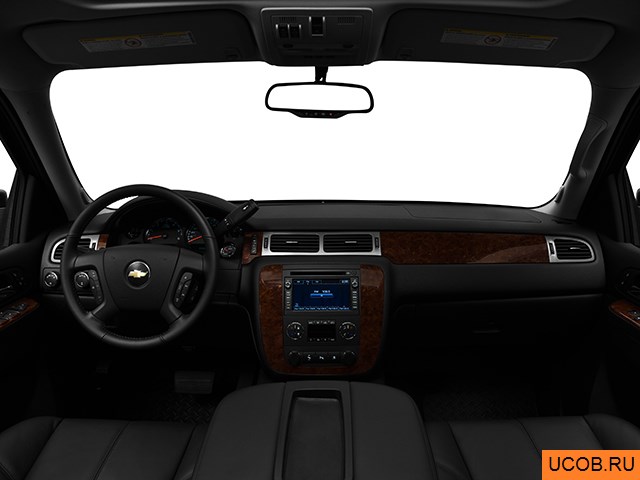 Pickup 2010 года Chevrolet Silverado 2500HD в 3D. Вид водительского места.