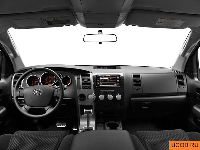 Pickup 2010 года Toyota Tundra в 3D. Вид водительского места.