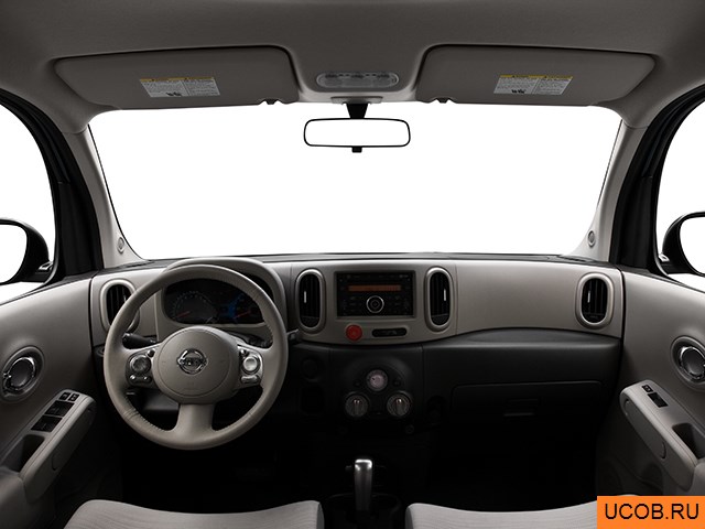 Wagon 2010 года Nissan Cube в 3D. Вид водительского места.