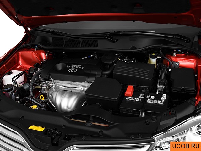 CUV 2010 года Toyota Venza в 3D. Моторный отсек.