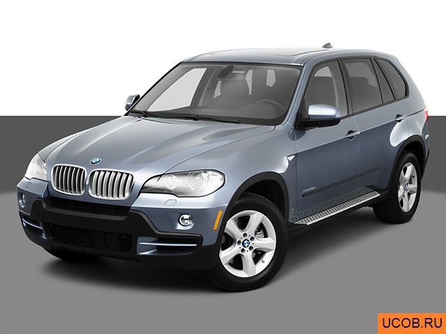Модель автомобиля BMW X5 2010 года в 3Д