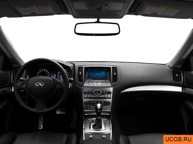 Sedan 2010 года Infiniti G Sedan в 3D. Вид водительского места.
