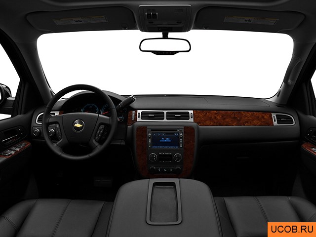 SUV 2010 года Chevrolet Tahoe Hybrid в 3D. Вид водительского места.