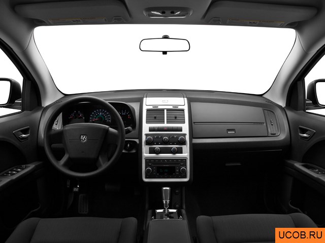 CUV 2010 года Dodge Journey в 3D. Вид водительского места.