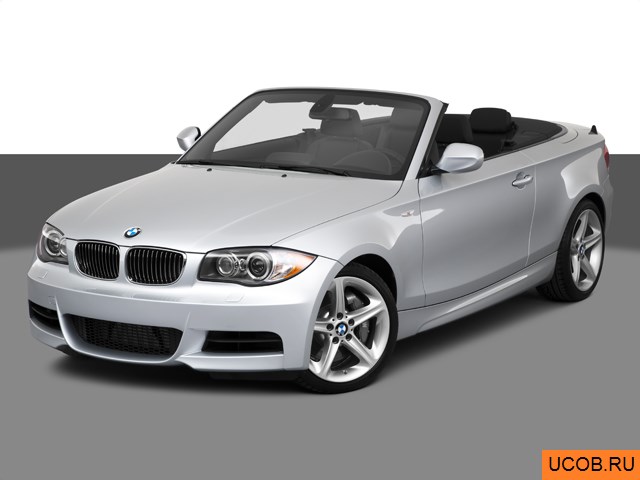 Модель автомобиля BMW 1-series 2011 года в 3Д