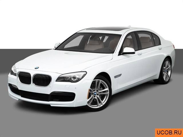 Модель автомобиля BMW 7-series 2011 года в 3Д