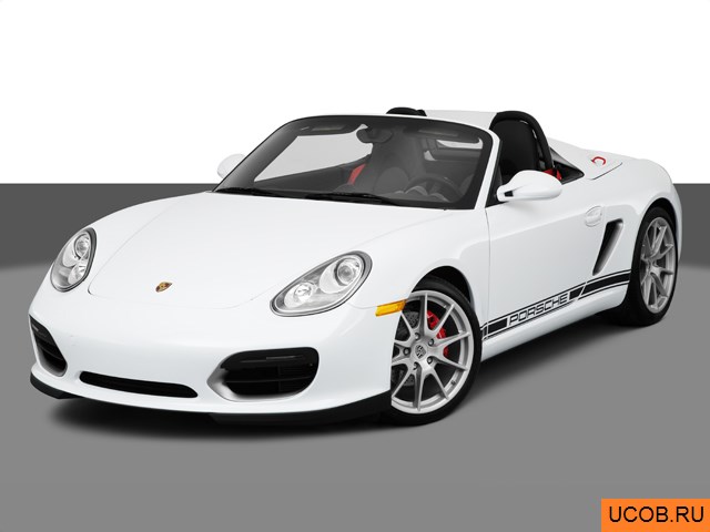 Модель автомобиля Porsche Boxster 2011 года в 3Д