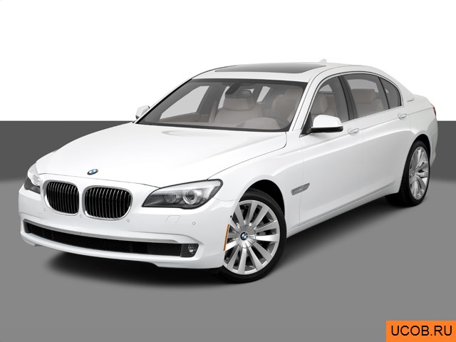 Модель автомобиля BMW 7-series Hybrid 2011 года в 3Д