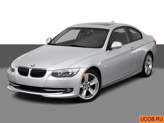 Модель автомобиля BMW 3-series 2011 года в 3Д