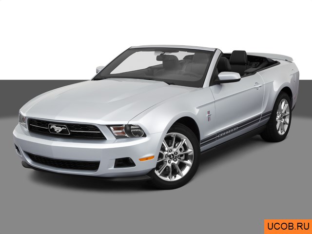Модель автомобиля Ford Mustang 2011 года в 3Д