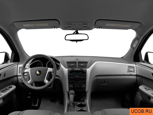 CUV 2011 года Chevrolet Traverse в 3D. Вид водительского места.