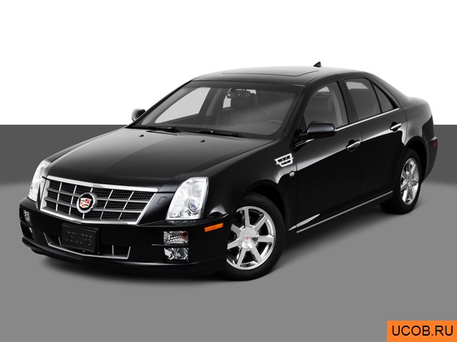 Модель автомобиля Cadillac STS 2011 года в 3Д