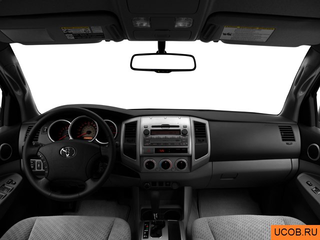 Pickup 2011 года Toyota Tacoma в 3D. Вид водительского места.