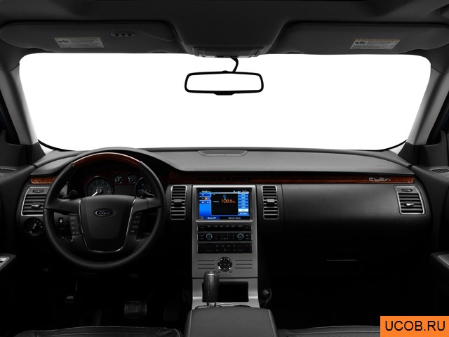 CUV 2011 года Ford Flex в 3D. Вид водительского места.