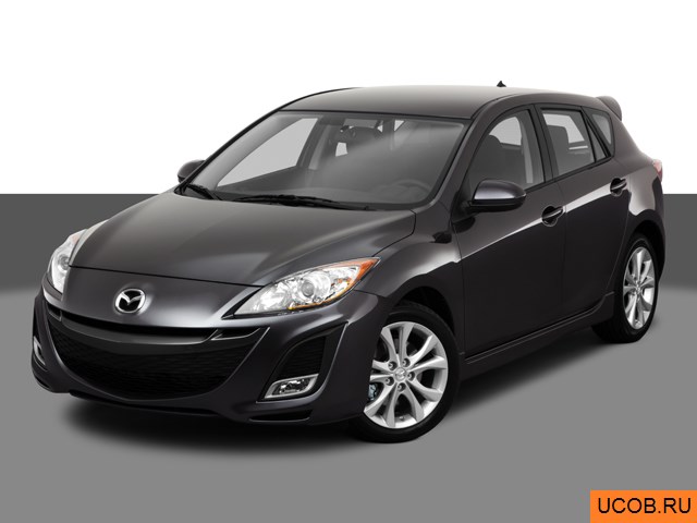 Модель автомобиля Mazda MAZDA3 2011 года в 3Д