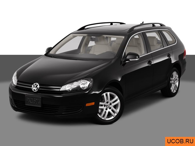 Модель автомобиля Volkswagen Jetta 2011 года в 3Д