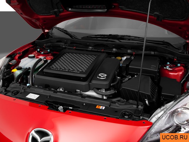 Hatchback 2011 года Mazda MAZDASPEED3 в 3D. Моторный отсек.
