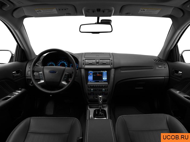 Sedan 2011 года Ford Fusion в 3D. Вид водительского места.