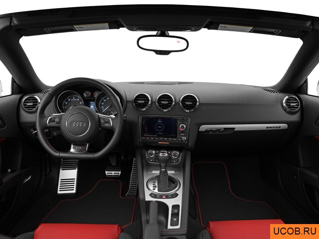 Roadster 2011 года Audi TT-S в 3D. Вид водительского места.