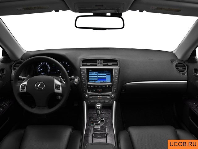 Convertible 2011 года Lexus IS 250C в 3D. Вид водительского места.