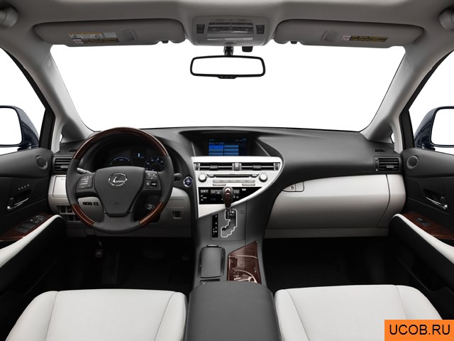 CUV 2011 года Lexus RX Hybrid в 3D. Вид водительского места.