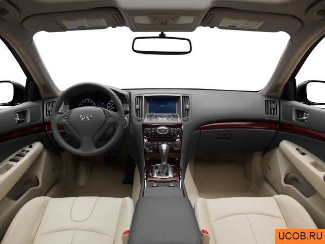 Sedan 2011 года Infiniti G Sedan в 3D. Вид водительского места.