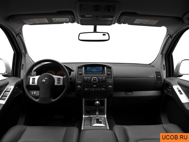 SUV 2011 года Nissan Pathfinder в 3D. Вид водительского места.