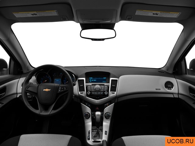 Sedan 2011 года Chevrolet Cruze в 3D. Вид водительского места.