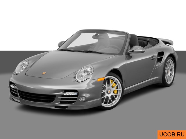 Модель автомобиля Porsche 911 (997) 2011 года в 3Д