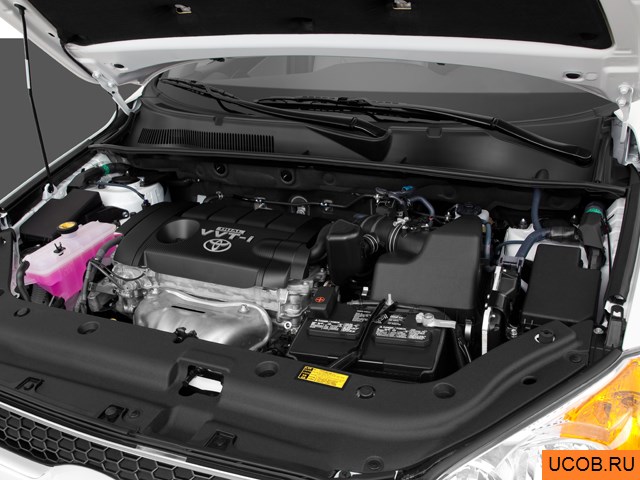 CUV 2011 года Toyota RAV4 в 3D. Моторный отсек.