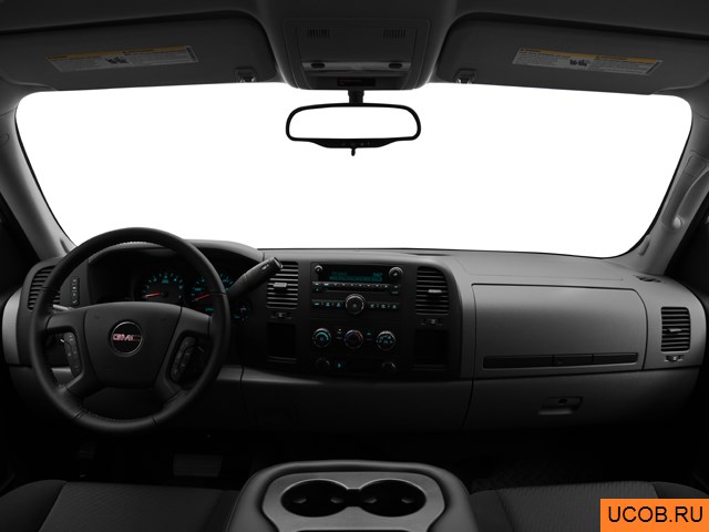 Pickup 2011 года GMC Sierra 1500 в 3D. Вид водительского места.