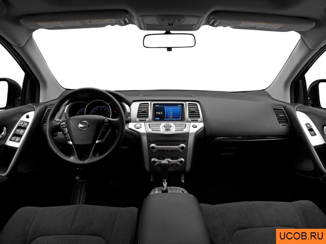 CUV 2011 года Nissan Murano в 3D. Вид водительского места.